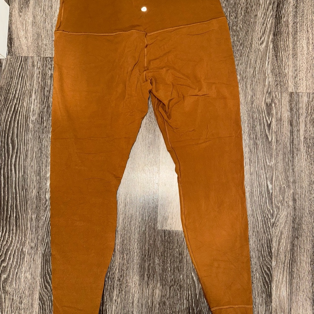 lululemon athletica Brown Leggings 25” Wunder Train High Rise